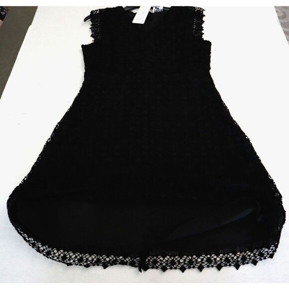 Amy Lynn AL2747 Women's Sz Large (12) Black Flutter Sleeve Lace Dress - Picture 10 of 11